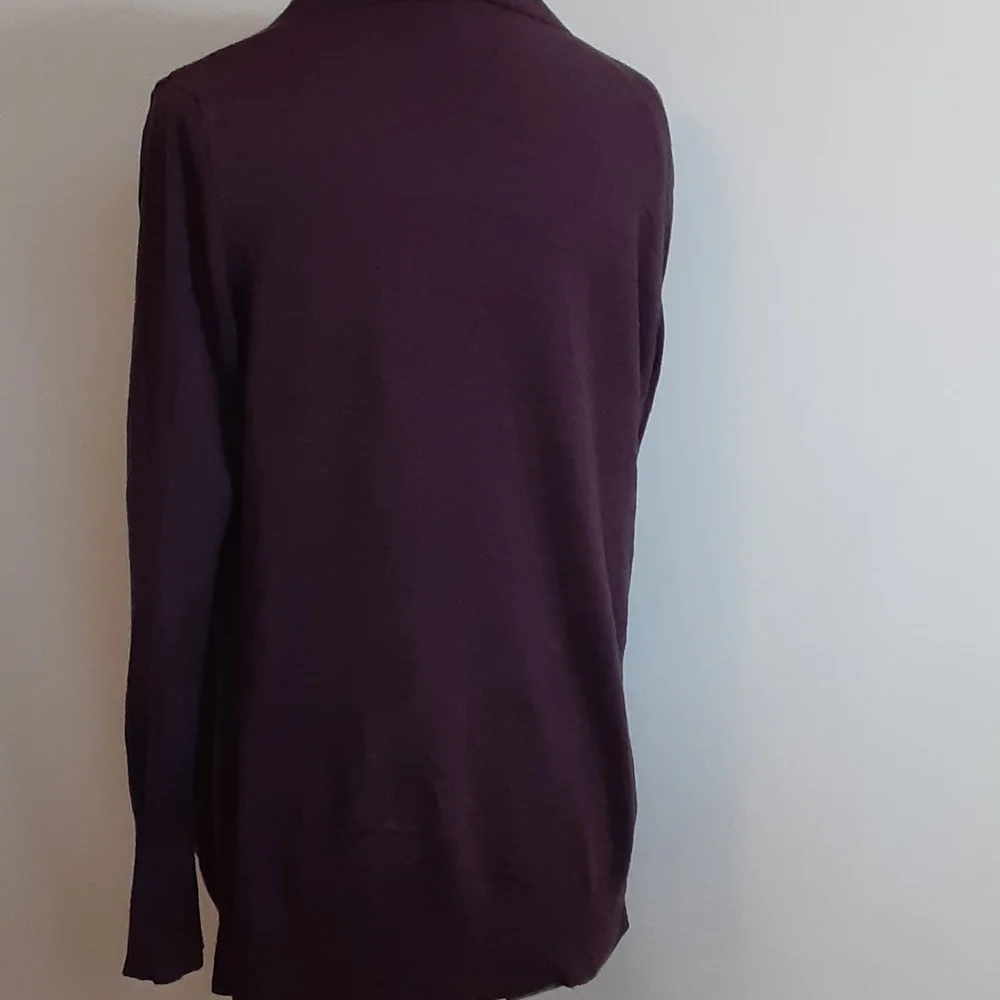 3/15 or FREE wP Merona open long layering cardigan shell edge EUC - Picture 3 of 8